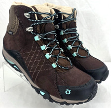 Oboz Sapphire Mid B-Dry Waterproof Brown Lace-Up Hiking Boots Women's US 8.5