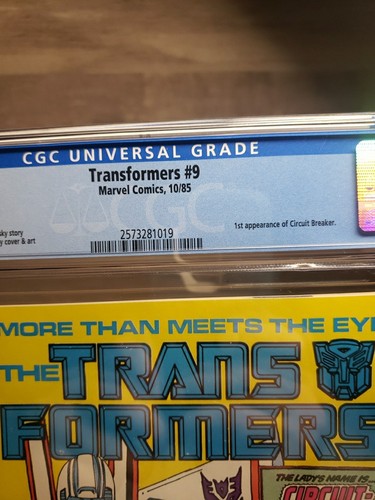 Transformers #9 CGC 9.6 1st full Josie Circuit-Breaker 1985 Starscream Shockwave - Bild 4 von 13