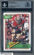 Roger Craig Signed 2018 Panini Classics #157 San Francisco 49ers BGS BAS AUTO