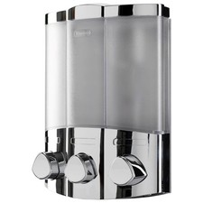 Croydex Metlex Trio Soap Dispenser Wall Mounted Shower Gel Shampoo Conditioner