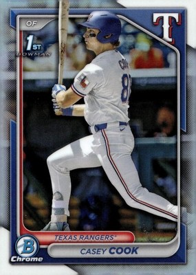 2024 Bowman Chrome Draft CASEY COOK 1st Refractor RC BDC-66
