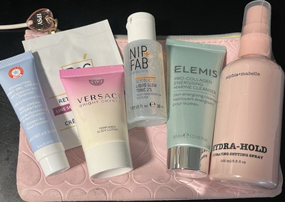 Versace, Elemis, Nip+Fab, First Aid Beauty Hydrating Exfoliating Skin Care Set