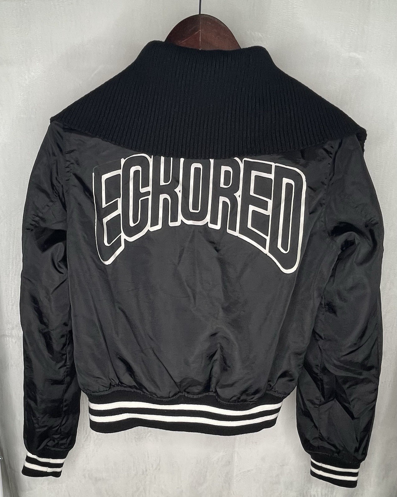Women’s Ecko Red Patch Varsity Jacket Black Size … - image 2