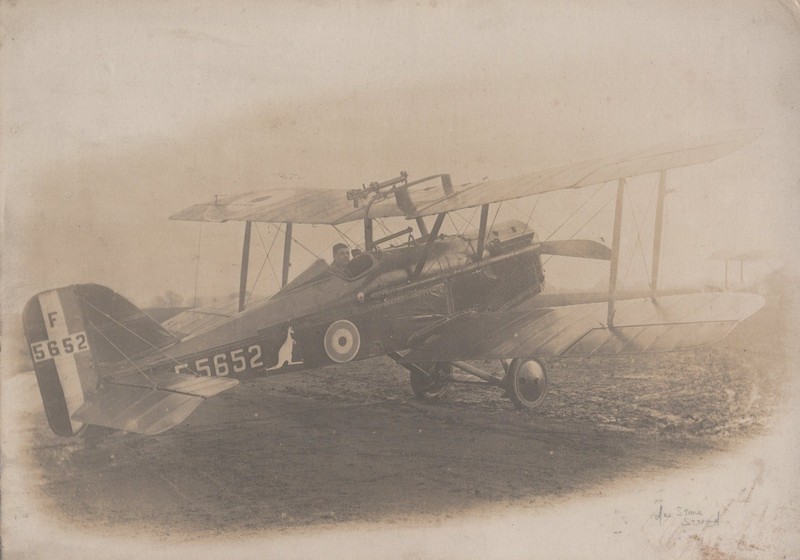 WW1 SE5a Australian Flying Corps Early Aviation Kangaroo 1918 - Original Photo