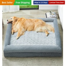 XL Extra Large Dog Bed, Washable Dog Couch with Removable Waterproof Cover, O...