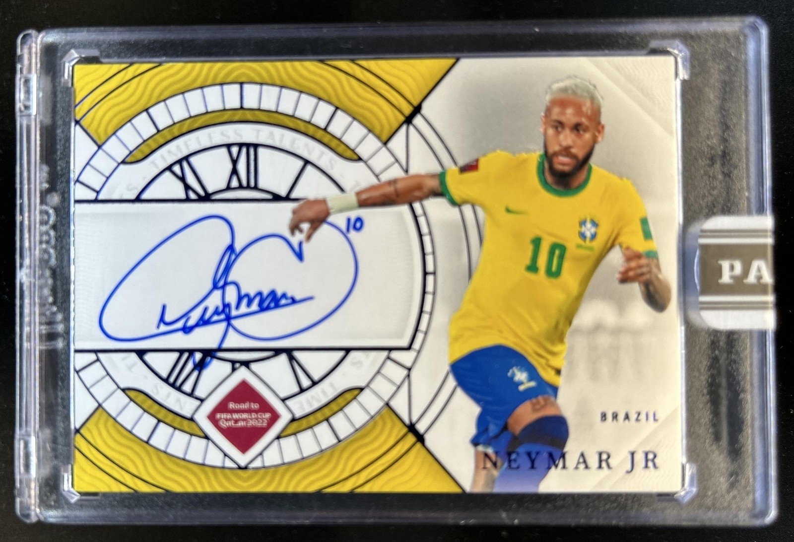 2022 National Treasures World Cup Neymar Jr Talents Auto 2025 Black Box #1/1