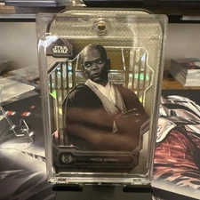 Mace Windu 2024 Topps Star Wars High Tek BLACK & WHITE 35/50 GOLD Card #BW-MW