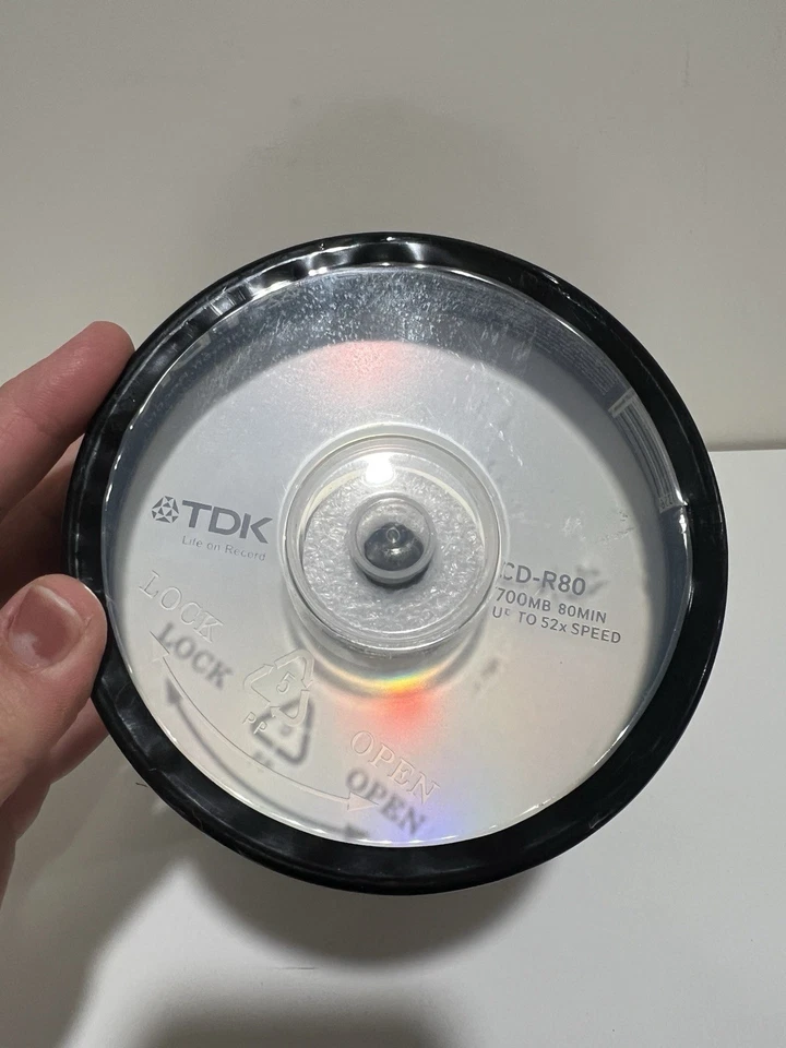 TDK Audio Music CD-R 80min 700MB 52X Blank Recordable Discs 100 Pack ~NEW SEALED - Image 2 of 4