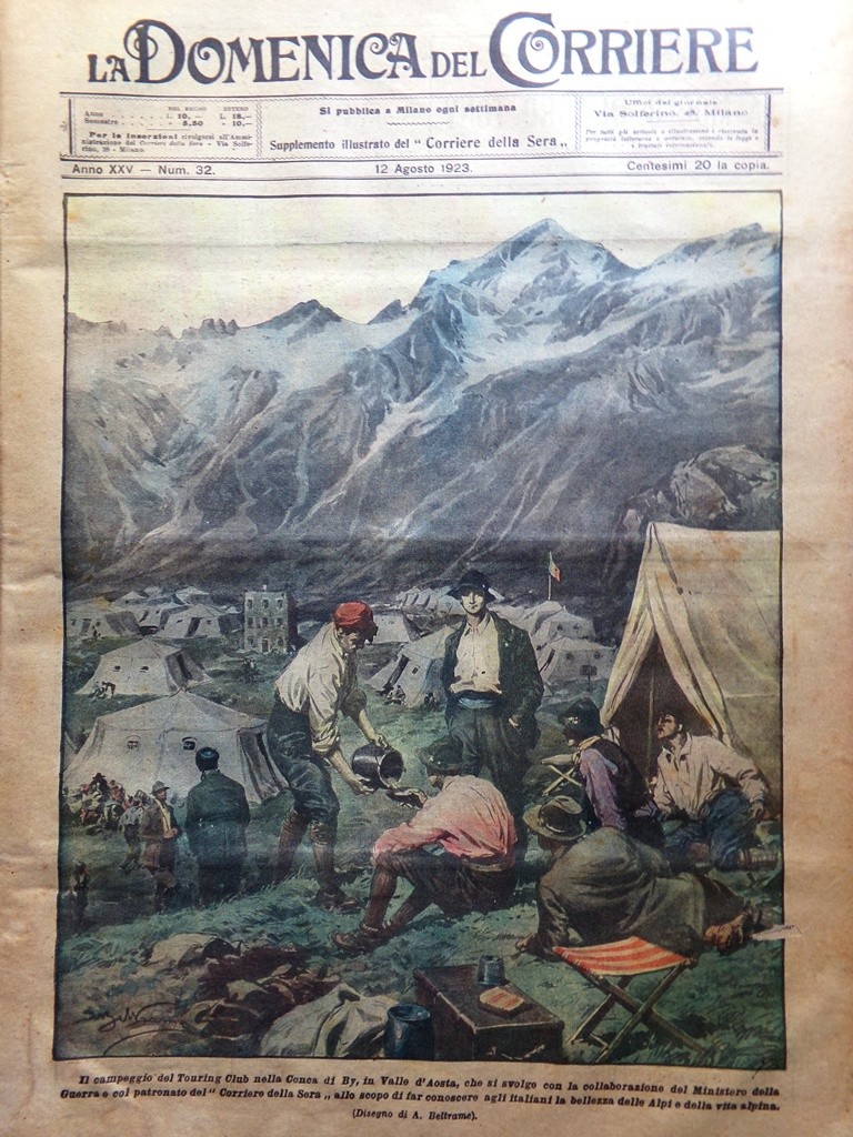 La Domenica del Corriere 12 Agosto 1923 Padre Pio Pietrelcina Fulmine Dumouriez