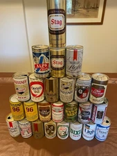 Lot of 47 Vintage Beer Cans - Heartland, MI, IN, IL, and Other Breweries