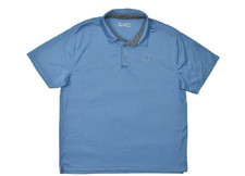 Under Armour HeatGear Men's 2XL Blue Short Sleeve Performance Golf Polo Shirt
