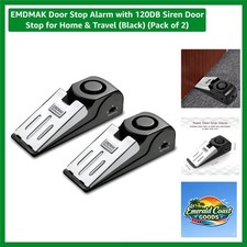 Versatile 2-Pack of Door Stop Alarms - 120DB Siren for Home and Travel Security