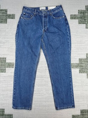 Everlane The Curvy 90s Cheeky Straight Jeans Womens 31 Blue Cotton 30x28 New