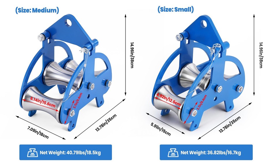 YJINGRUI Heavy Duty Cable Puller Sheave, Cable Feeding Sheave ...