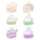 Hamster Carriers Cage Easy Ventilation Clear Travel Box for Small Pet