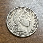 1914 Barber Silver Quarter XF