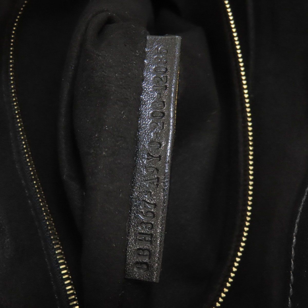 FENDI Logo Handbag Leather Black Women From Japan thumbnail 8