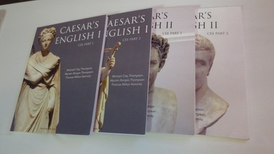 4 book set: CAESAR'S ENGLISH I+II Part 1+2: CEE Classical Education Edition 2020