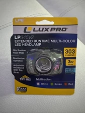 Lux Pro LP345v2 LED Headlamp 300+ Lumens IPX4 White Green Red 28hr Runtime