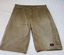 Vintage Dickies Distressed Tan Carpenter Shorts Canvas Men  s Size 36