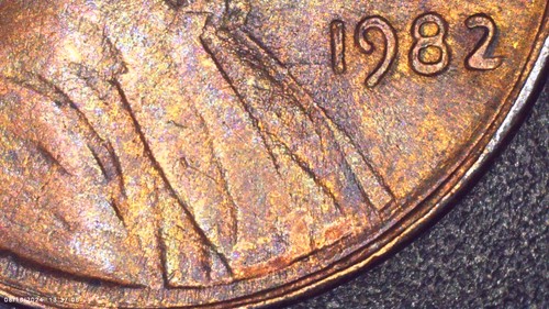 Penny 1982, sin como nuevo, anillo de cresta anverso