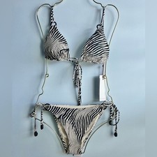 Red Carter High Contrast Triangle Bikini Top, Bottoms  Coverup Size Small