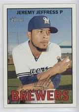 2016 Topps Heritage Gum Damage Back Jeremy Jeffress #133 4l8