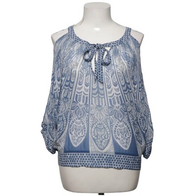 Warehouse, Bluse, Größe: 38, Blau/Weiß, Seide, Paisley, Damen #LTP