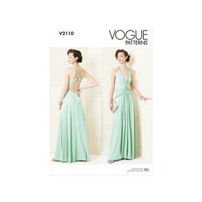 Vogue Schnittmuster V2110 - Kleid - extravagantes, langes Abendkleid