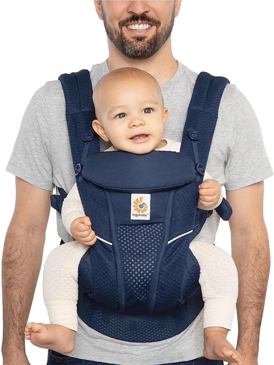 Ergobaby BCZ360PMIDBLU Omni Breeze All-in-One Baby Carrier 7-45lb