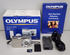 Olympus Stylus 1000 10MP Digital Camera Silver 3x Zoom, 2GB XD, Charger, Tested