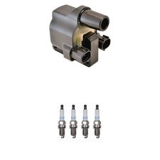Hitachi COP Ignition Coil 4 Denso Platinum Spark Plugs Kit For Mazda MPV 2.6 L4