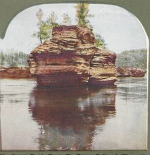 Sugar Bowl from Up River, Dells of Wisconsin, 1903 Ingersoll Stereoview Card