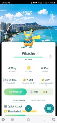 Pikachu ( World Championships 2024 ) ( Honolulu BG ) Pokémon Trading Go