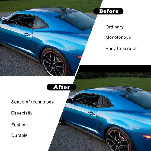 Quarter Side Window Louver Cover Vent For 2010-2015 Chevy Camaro LS LT RS SS GTS - Picture 5 of 12