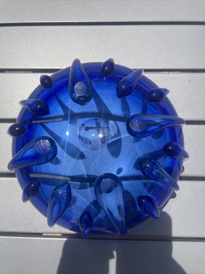 Stunning Very Large 9" Art Glass Bowl by Thomas Buechner III - signed/1996 - Image 4 of 4