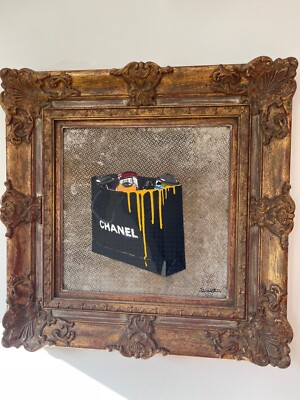 Original Dotmasters einzigartiges ''''Chanel, High Class Trash'''' Canvas Dotmaster signiert 