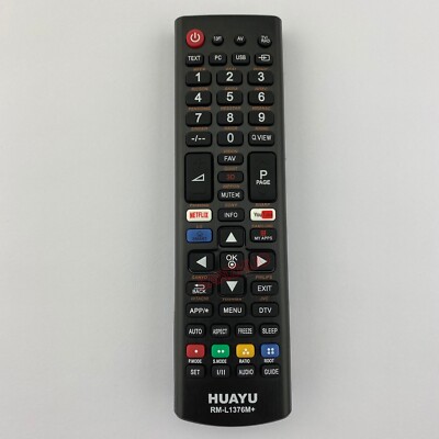 Original Universal Remote Control RM-L1376M+ Fits for HUAYU LED LCD Smart TV