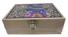Unstained Wood Box that locks 6 X 4 X 2 New Sealed Craft Chest