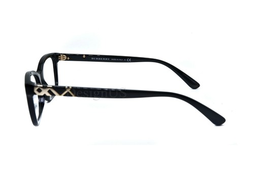 Burberry B 2249 3001 Black size 52/16/140 Eyeglasses Made in Italy - New - Picture 6 of 8