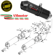 Mivv Kawasaki Z 1000 2008 Pot D' Echappement Moto Silencieux Oval Carbon Cap