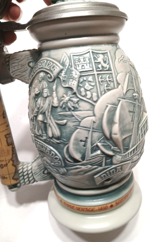 Vintage Avon 1992 Christopher Columbus New World Stein Made in Brazil #88413 - Picture 6 of 15