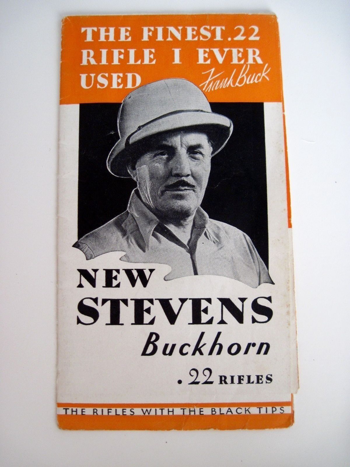 Striking Vintage Brochure for "J. Stevens Arms Company" w/ Frank Buck on Cover *