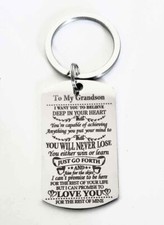 To My Grandson Love You Rest Of Mine Keychain