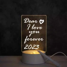 Note Board USB Led Night Light  Valentin’s Day Gift Decor  Birthday Gifts