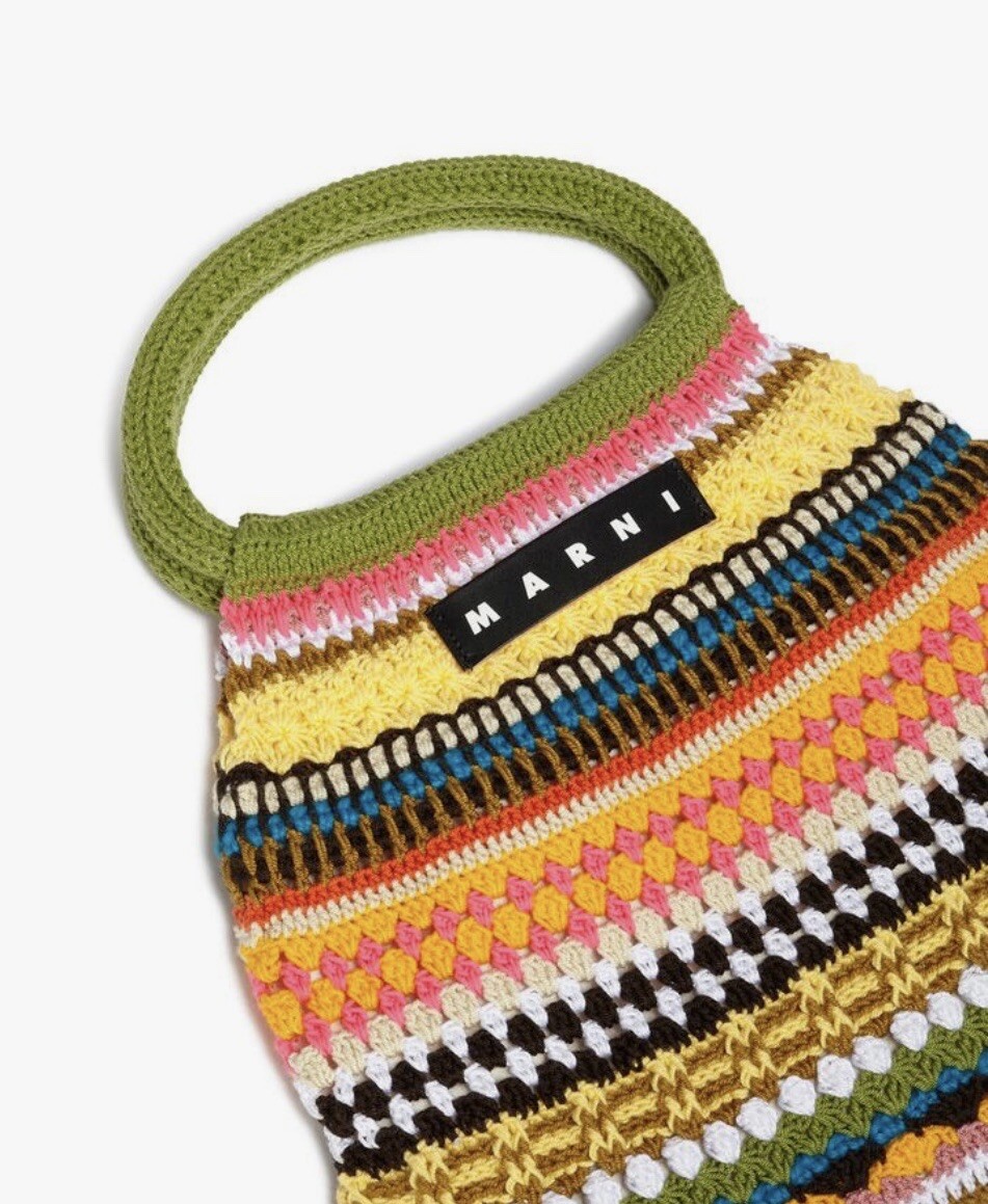 MARNI Market BAG tote Granny Multicolor stripped KNIT MARNI Market BAG tote Granny Multicolor stripped KNIT