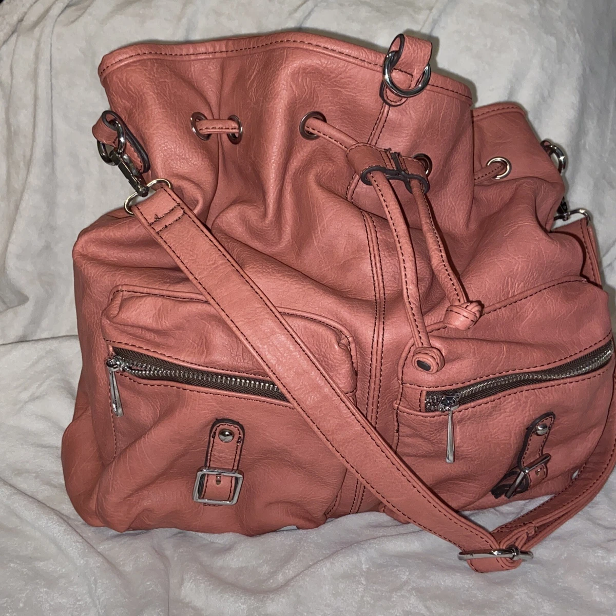 Blush pink online backpack purse