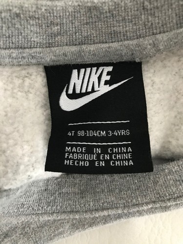 Nike Toddler Girls Size 4t Gray “Just Do It “ Long Sleeve Sweater - Picture 3 of 4