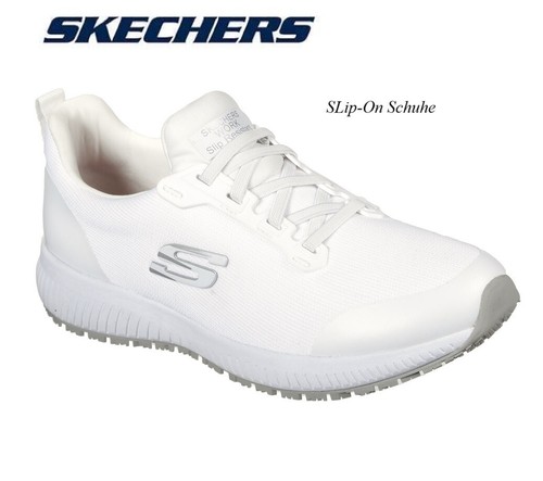 Skechers Squad SR Damen SLip-On Schuhe für Beruf und Freizeit, weiss - Bild 1 von 4