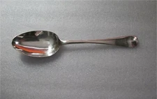 1756 GEORGE III  STERLING SILVER SERVING SPOON EBENEZER COKER, LONDON